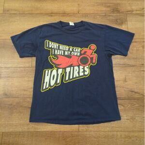 VTG I Don't Need A Car I Have My Own Hot Tires Adult Large Wheelchair Racing Y2K